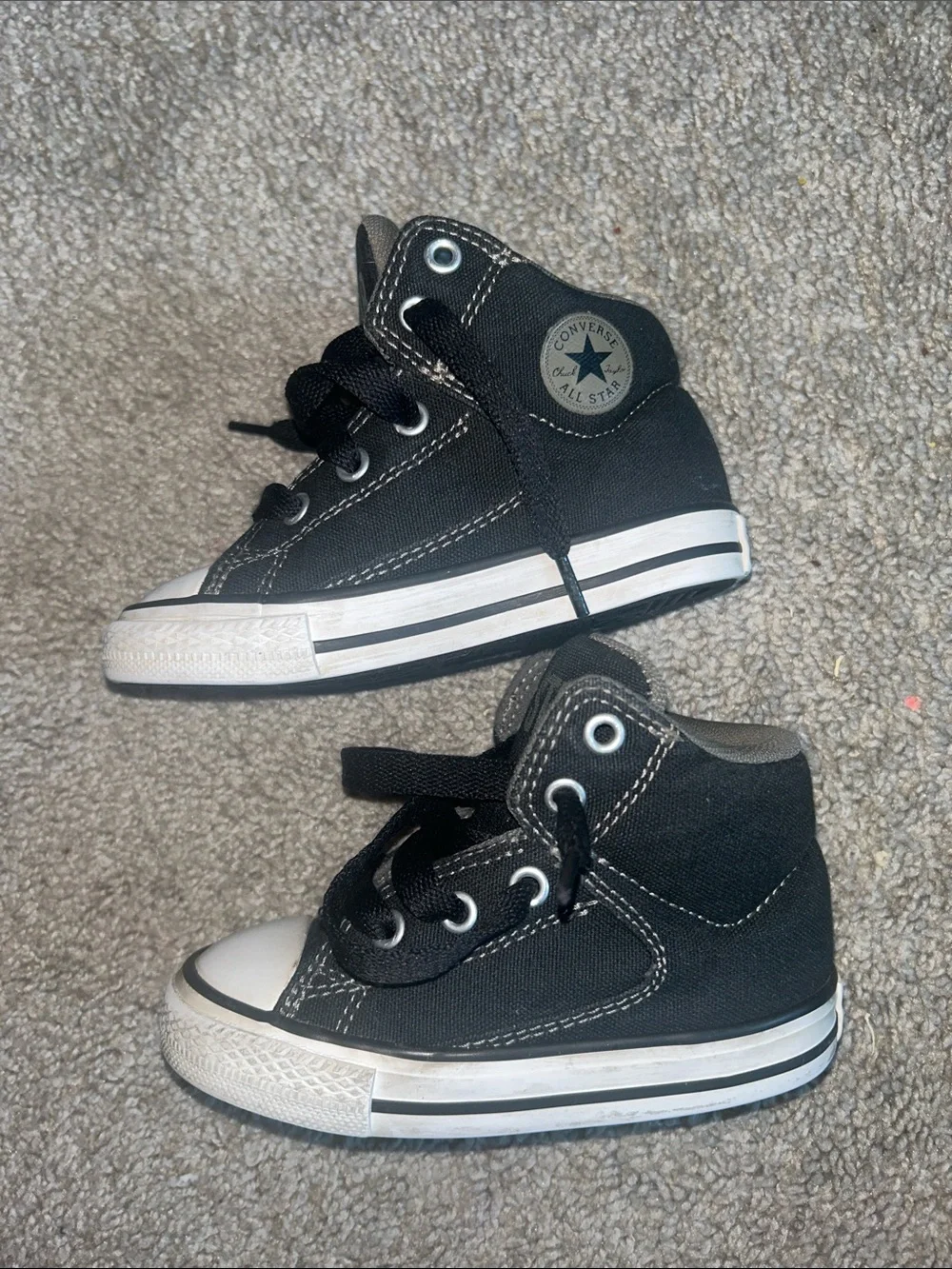Converse Kids Black & White High-Top Sneakers